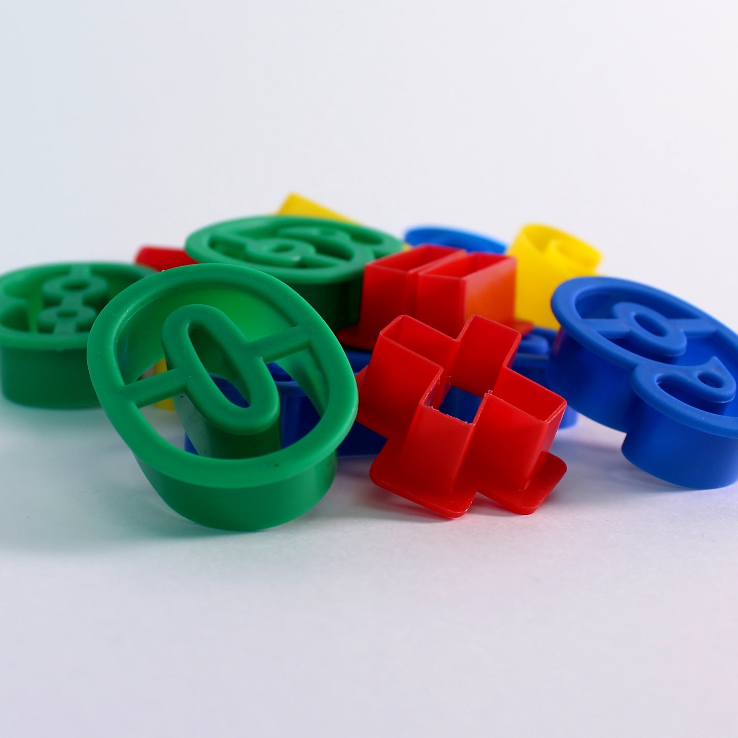 alphabet and number dough cutters