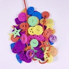 Plastic Play Buttons Assorts Shapes & Colours