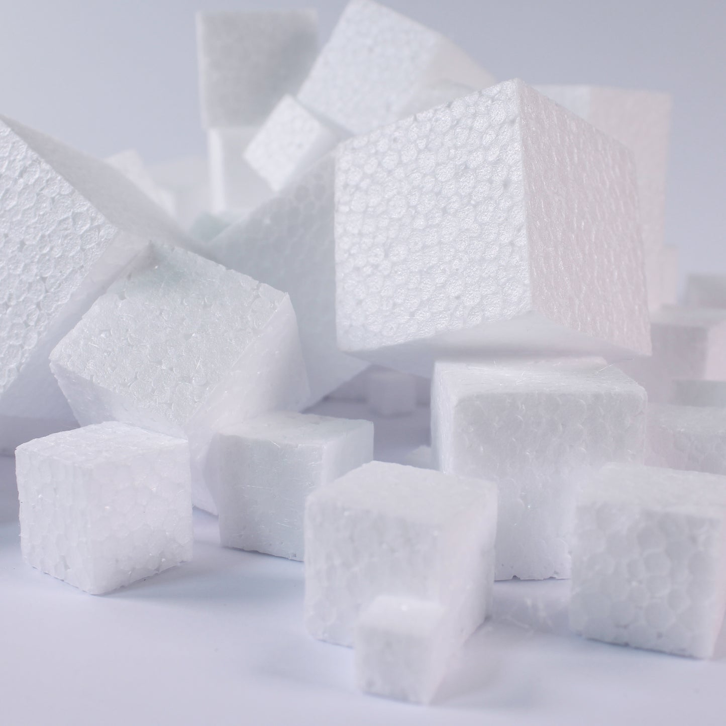 Polystyrene cubes