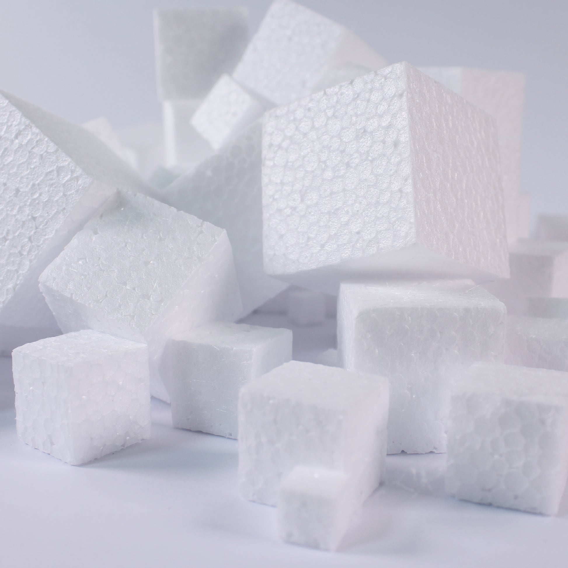 Polystyrene cubes