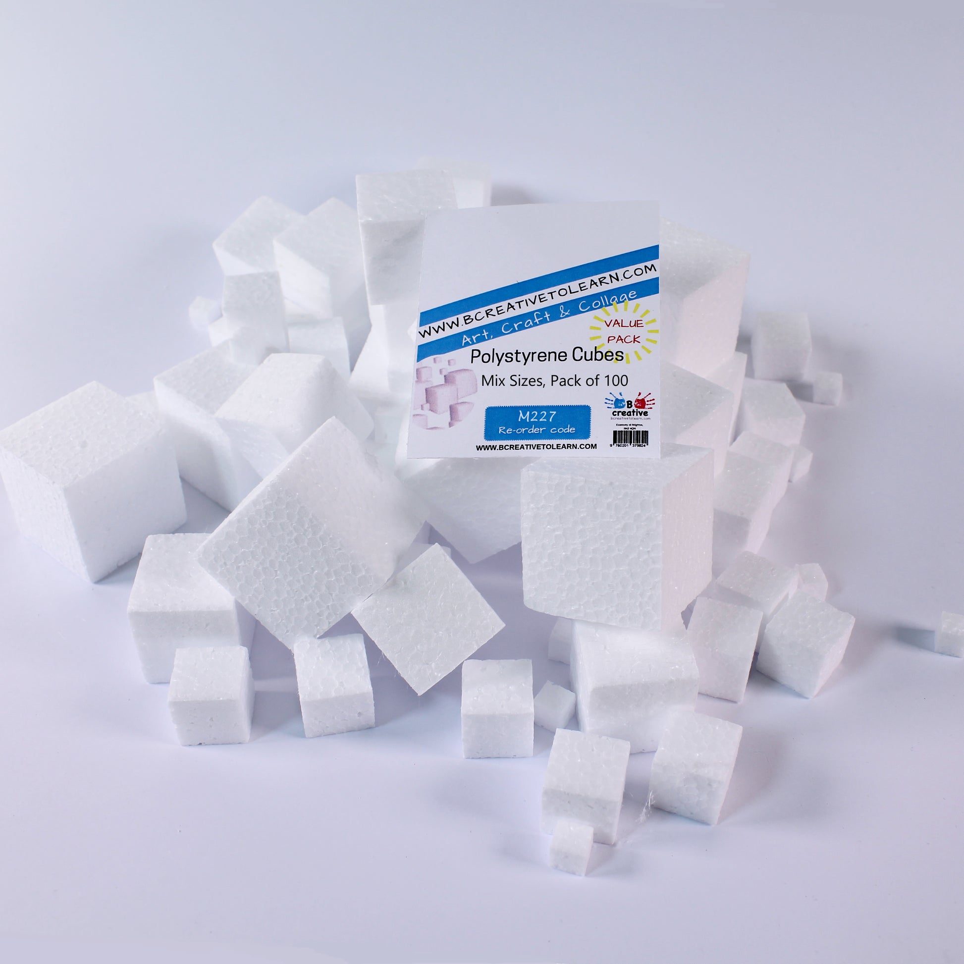 Polystyrene cubes
