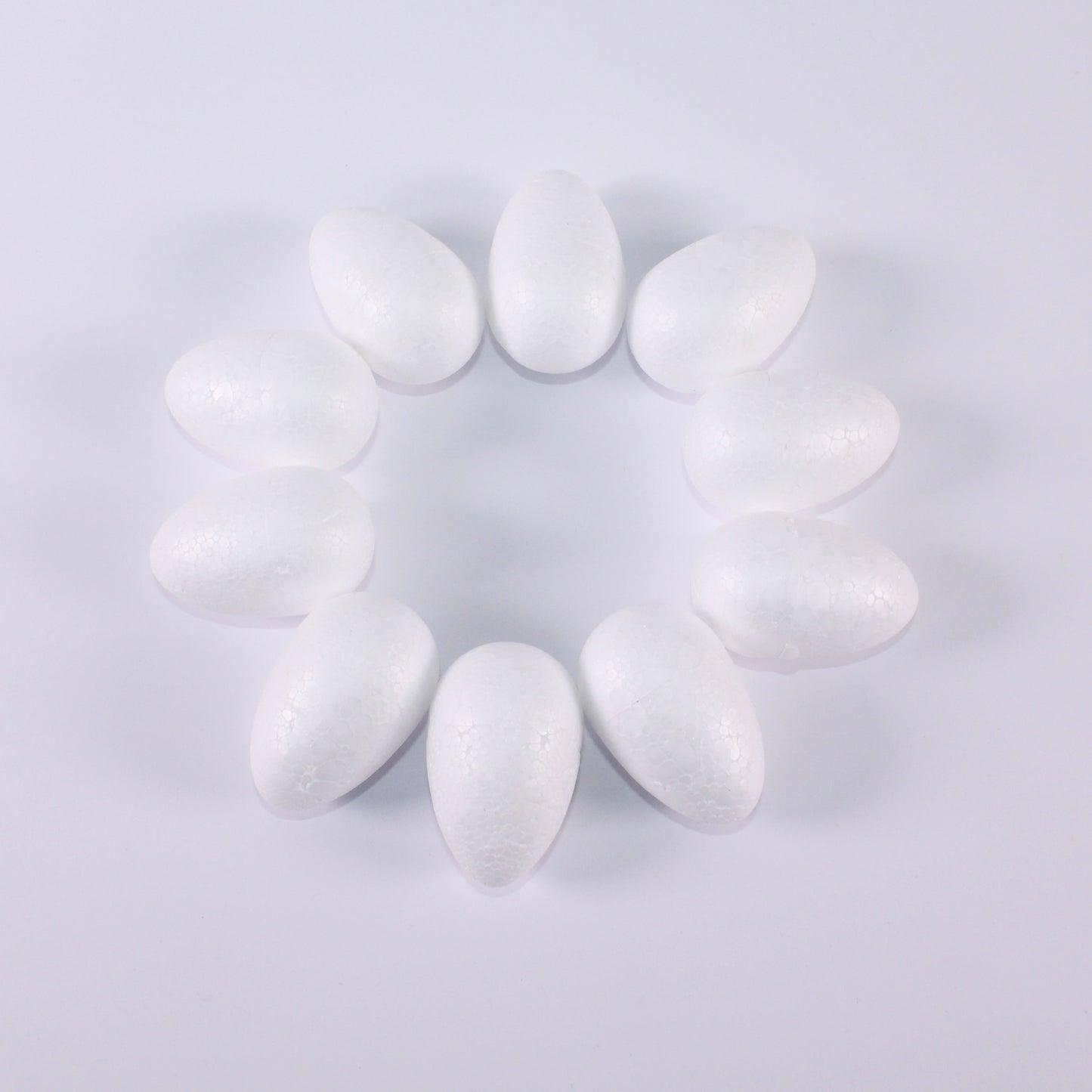 White Polystyrene Easter Craft Eggs 5.5cm Size