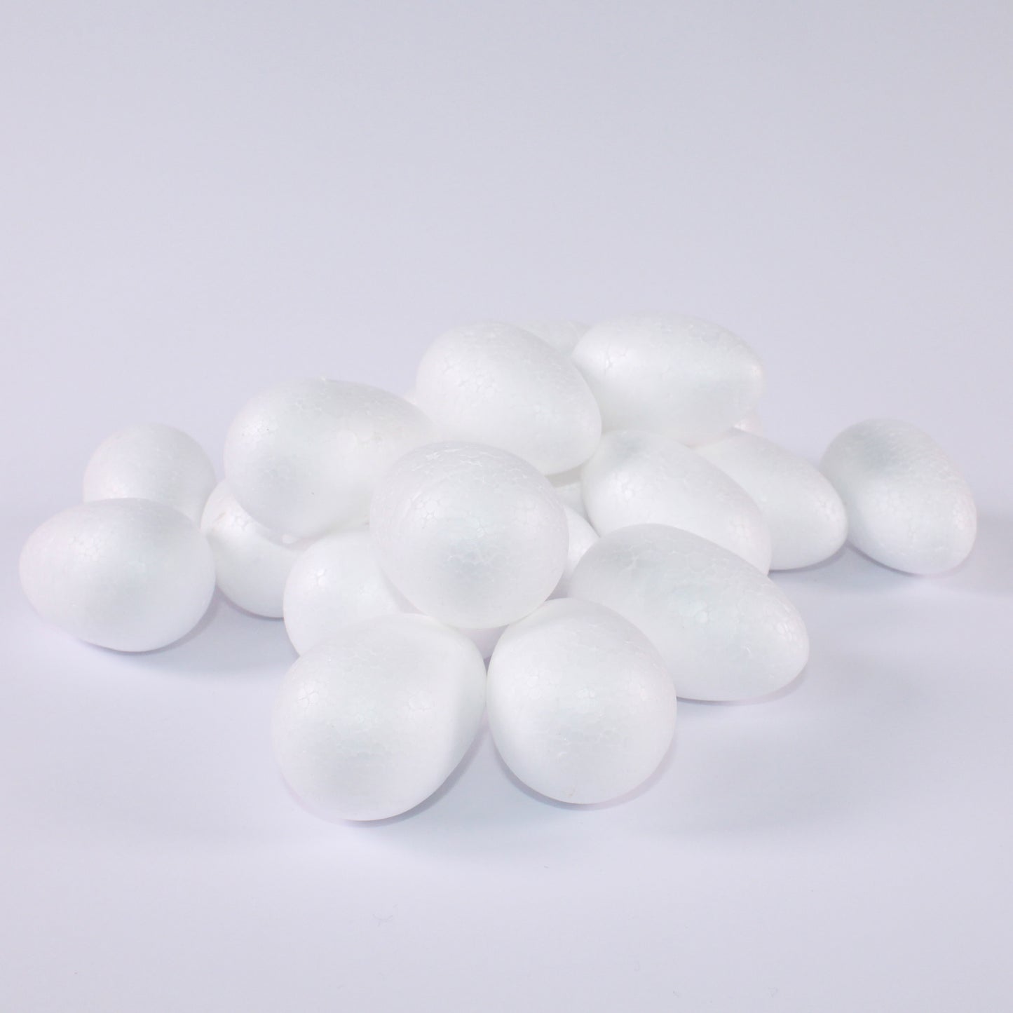 White Polystyrene Easter Craft Eggs 5.5cm Size