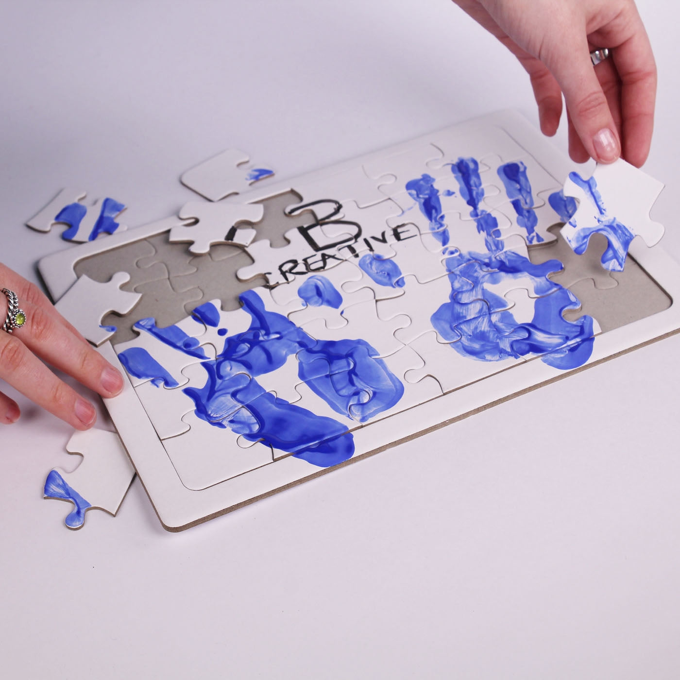 blank puzzle for decorating