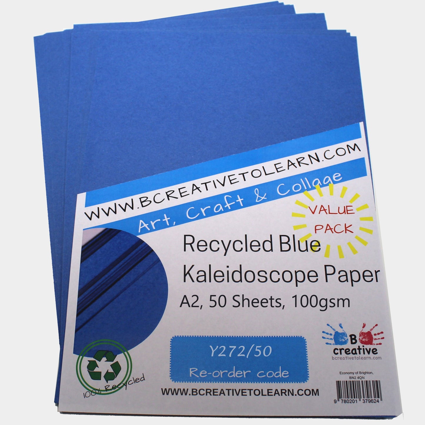 Recycled A2 Blue Sugar Paper 100gsm Choose Quantity