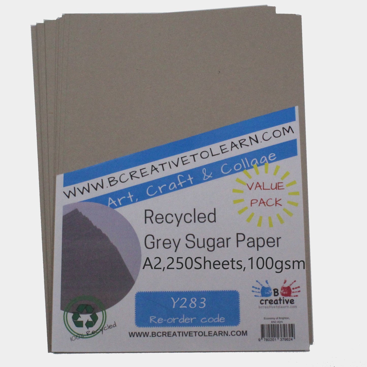 Recycled A2 Grey Sugar Paper 100gsm Choose Quantity
