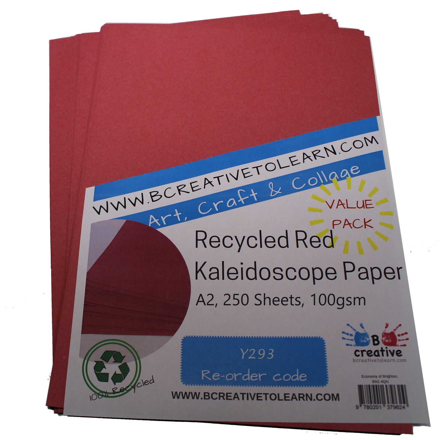 Recycled A2 Red Sugar Paper 100gsm Choose Quantity