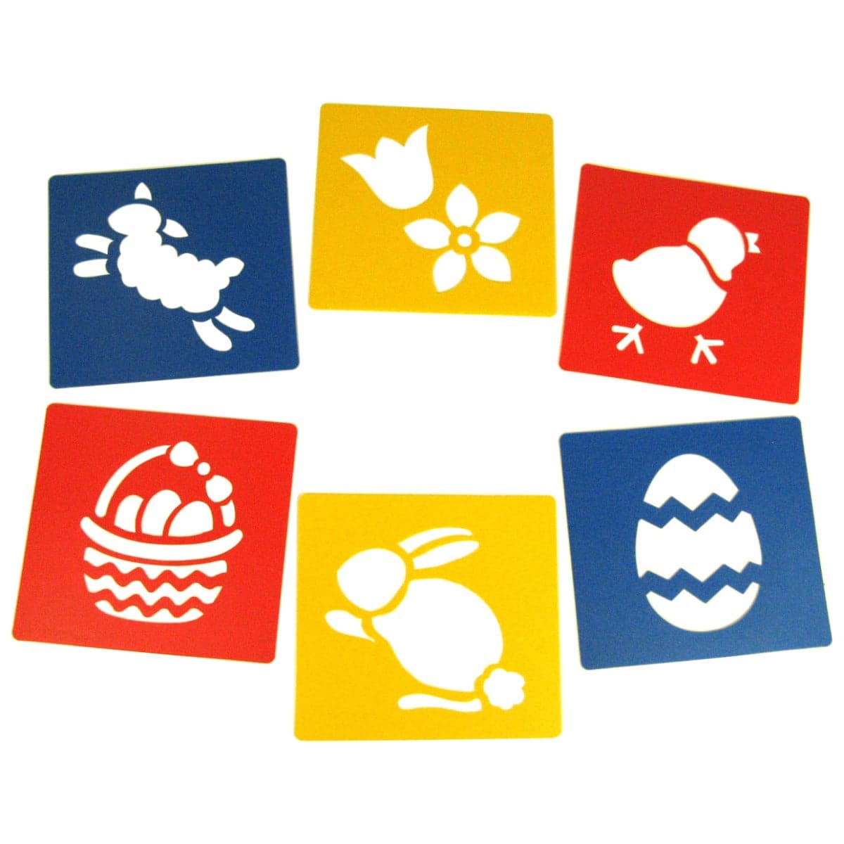 Reusable Large Easter Art Stencils 6 Pieces Stencil Sets for Kids