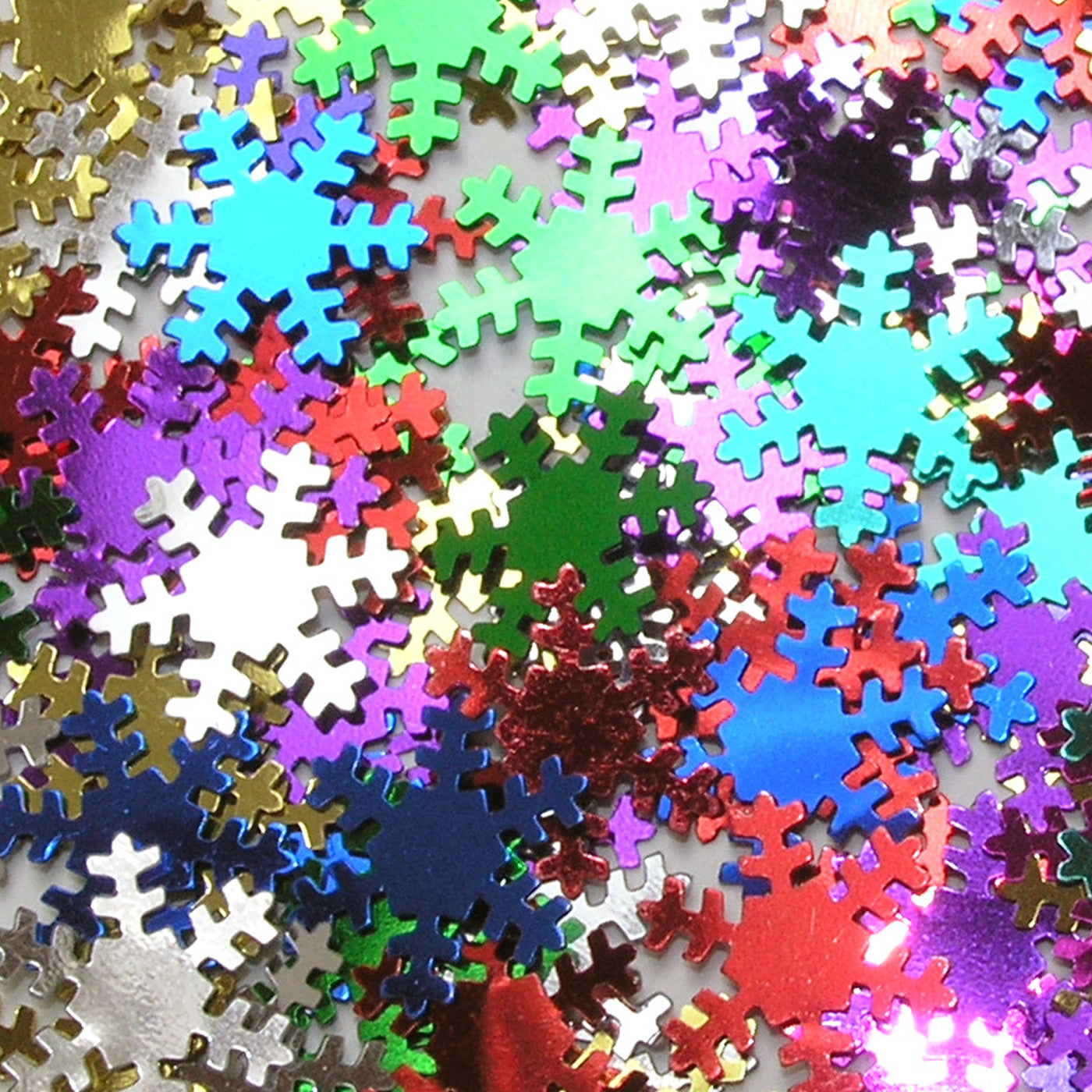 rainbow snowflake sequins