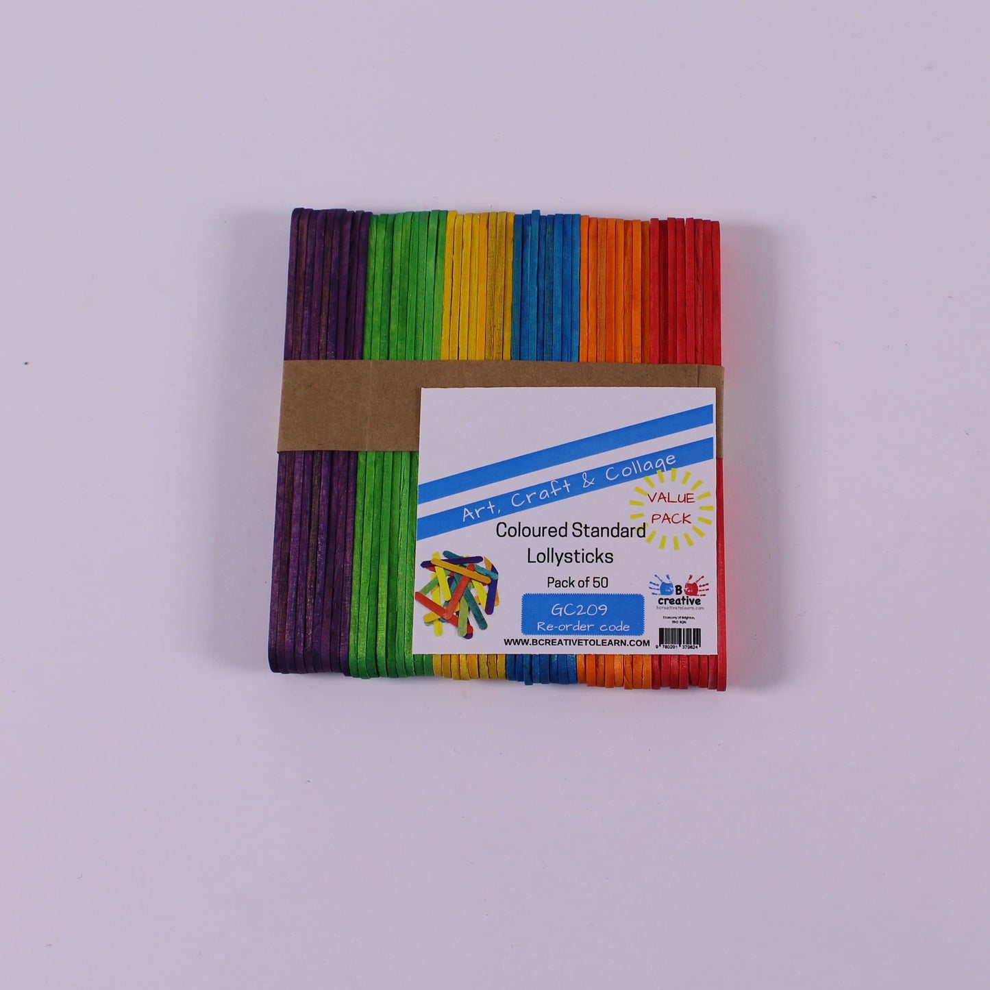 Standard Coloured Lolly Sticks 11cm X 1cm