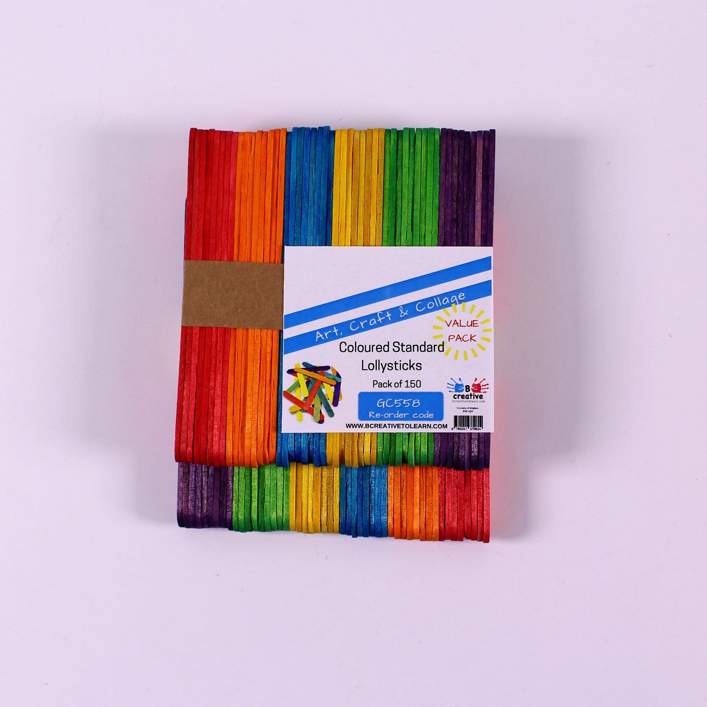 Standard Coloured Lolly Sticks 11cm X 1cm