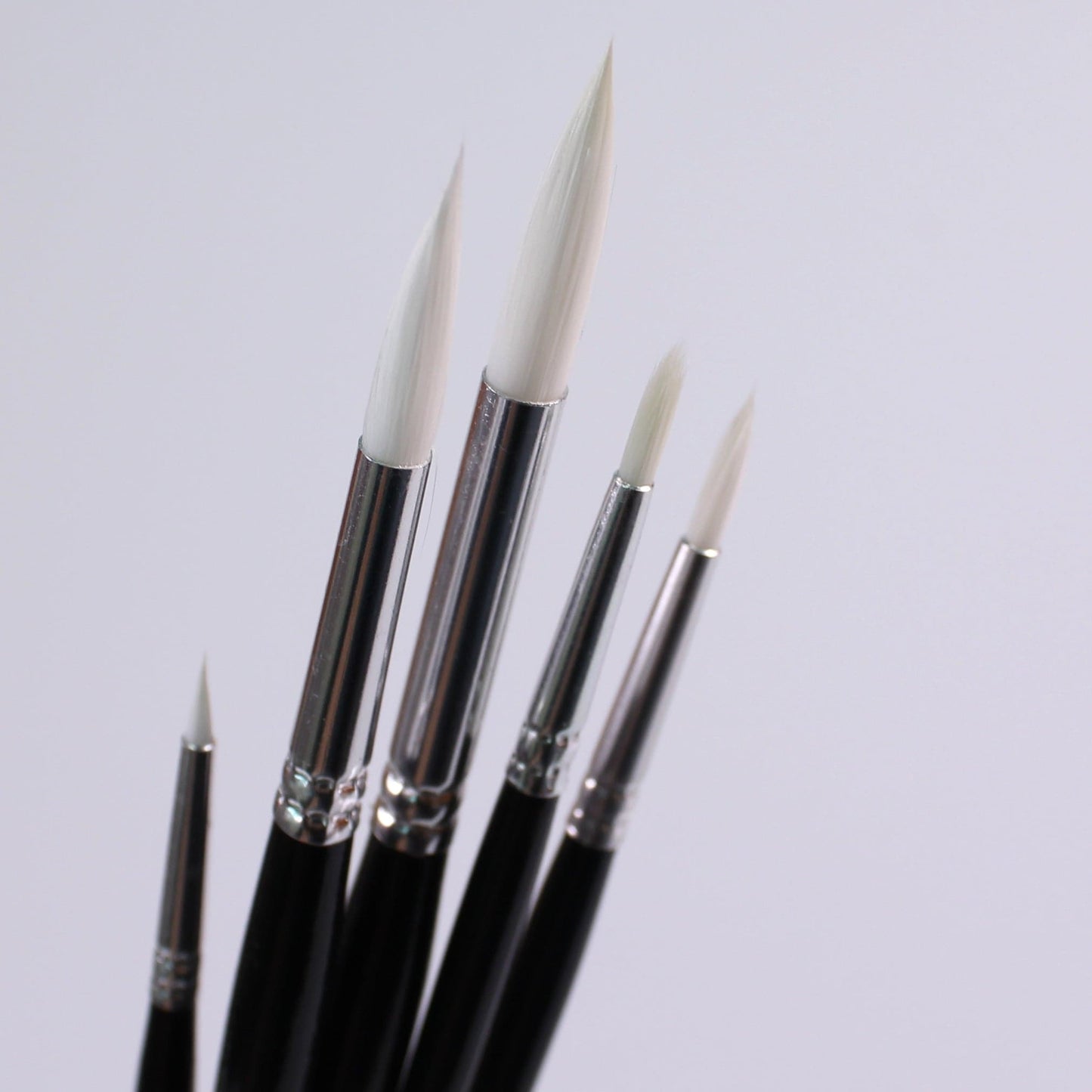 Pack of 5 Synthetic Sable Paint Brushes