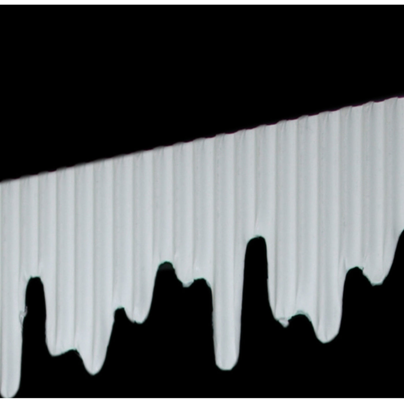 White Icicle Corrugated Bordette