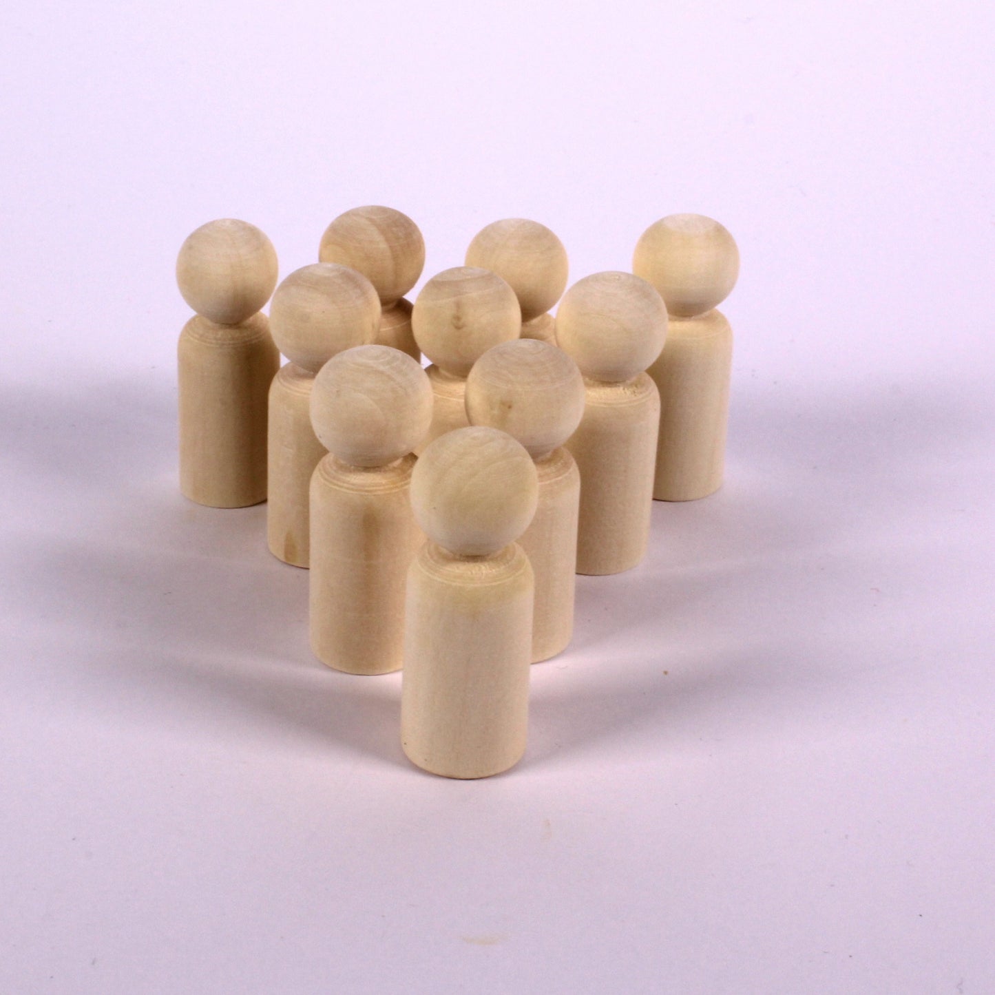 3D Wood People Shapes Pack of 10