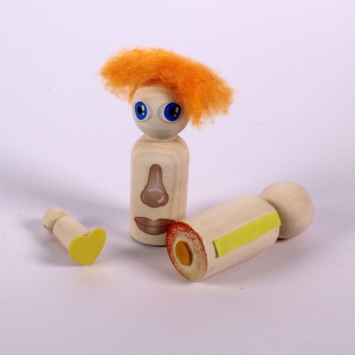 3D Wood People Shapes 3 Sizes Pack of 3