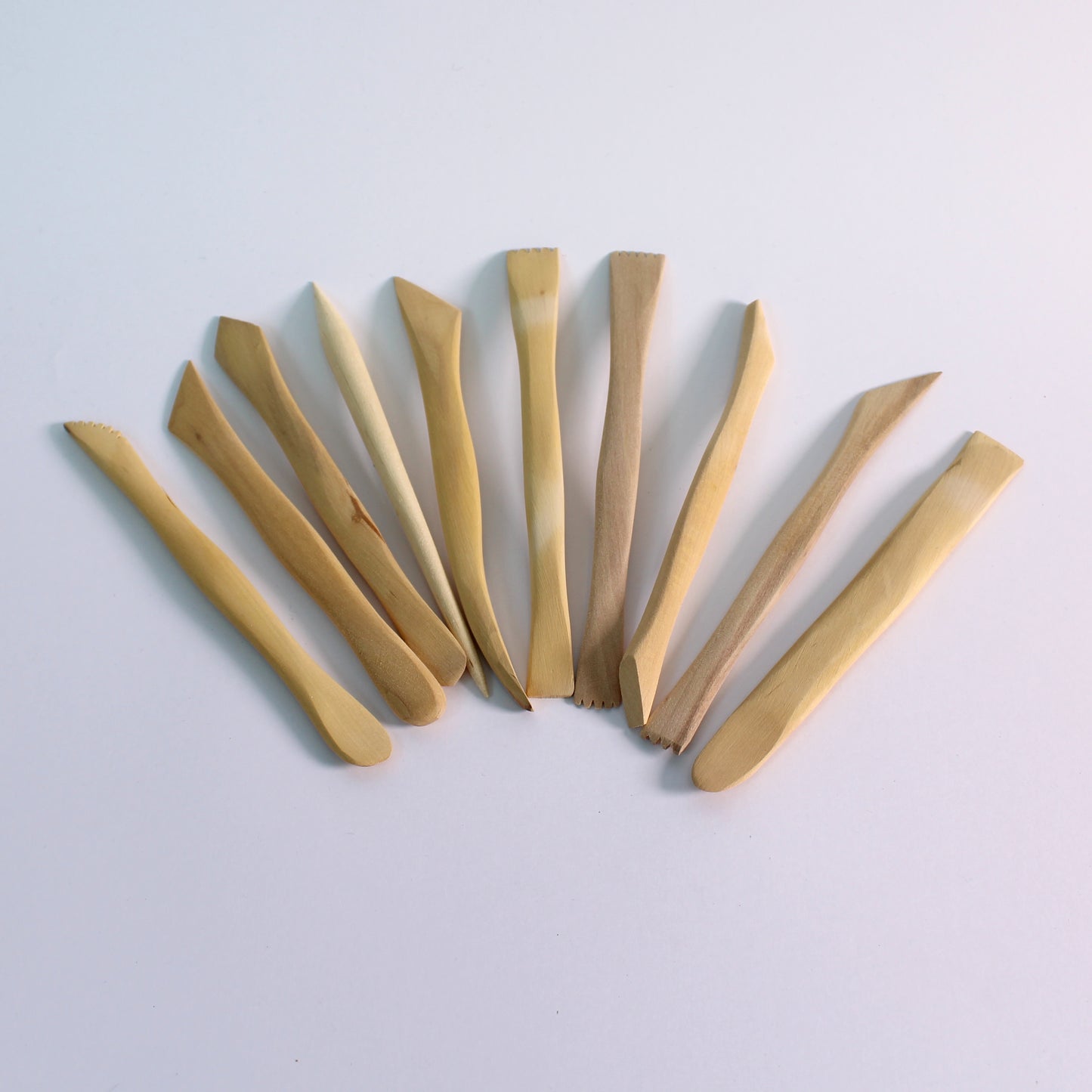 Wooden double ended clay tool set