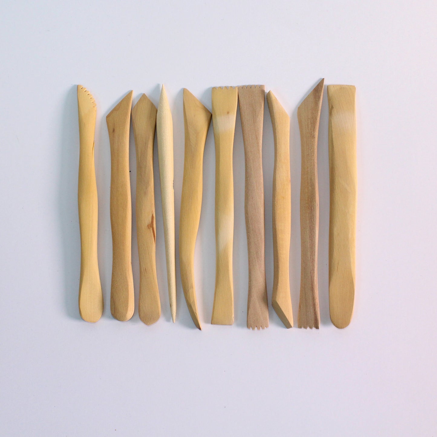 Wooden double ended clay tool set