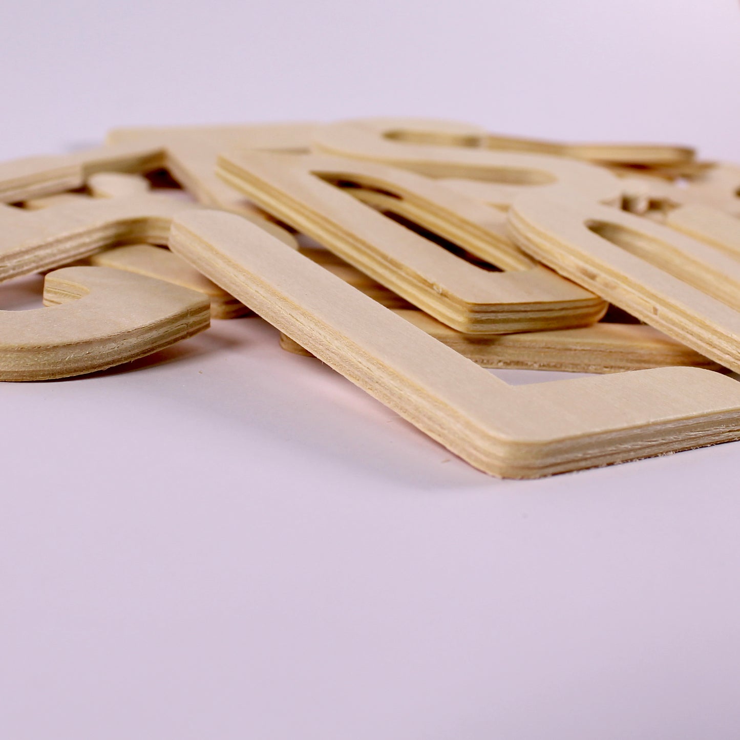 uppercase wooden alphabet