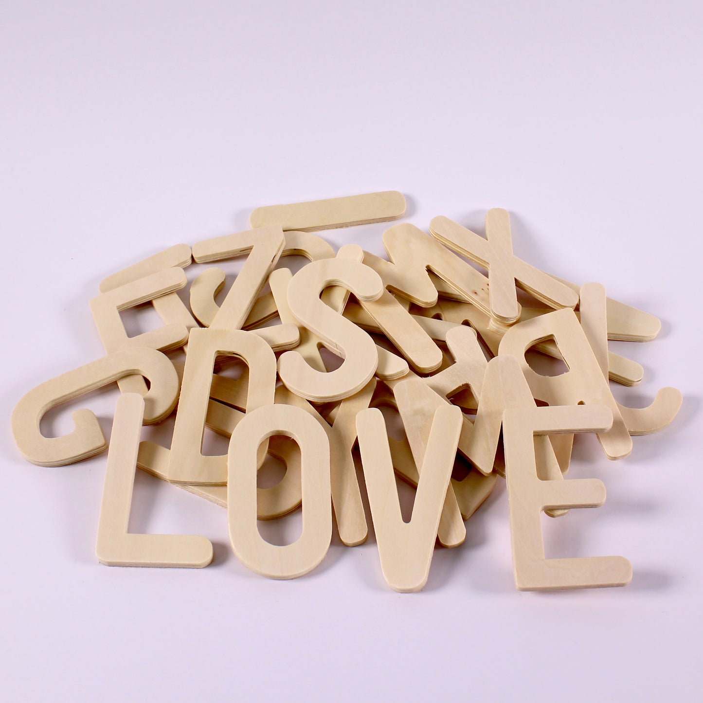 uppercase wooden alphabet