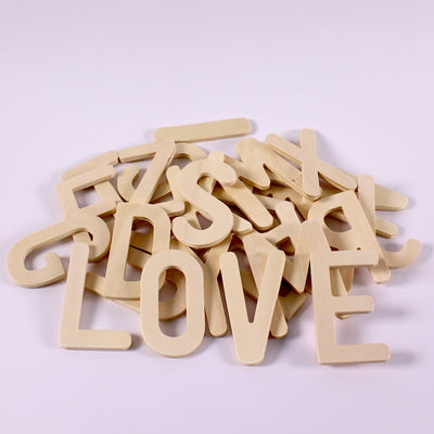 uppercase wooden alphabet
