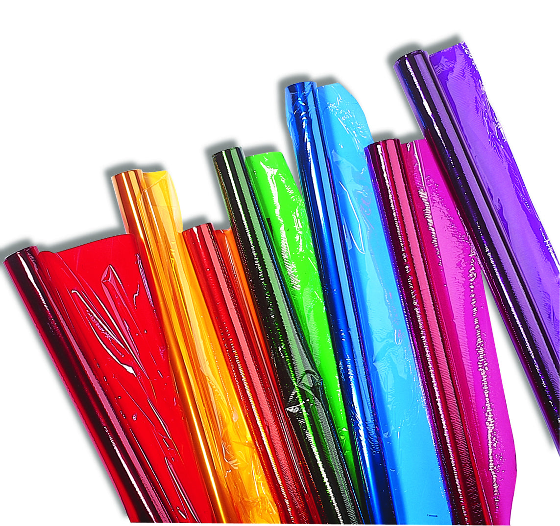 Blue Cellophane Roll - Translucent, 50cm x 4.5m, 24gsm