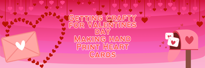 Valentines Hand Print Cards for Little Hands!