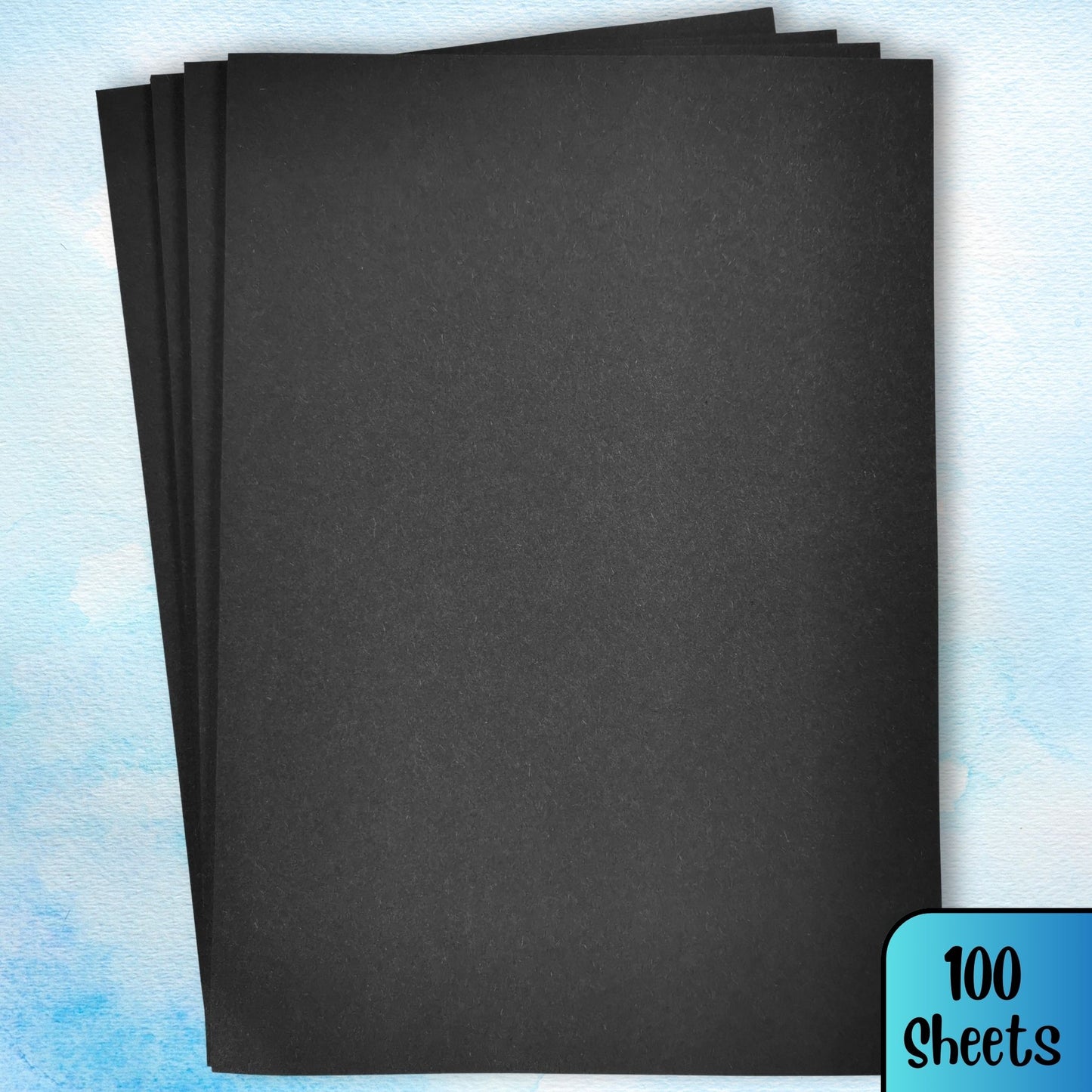 A4 100% Recycled Black Sugar Paper 100gsm Choose Quantity