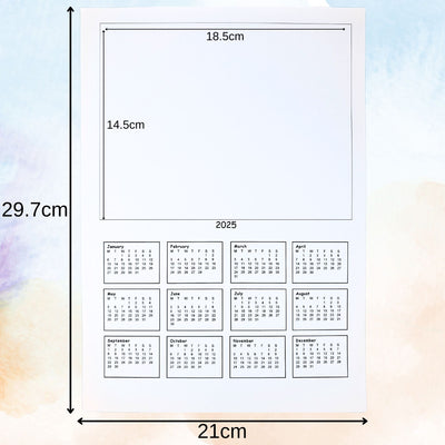 2025 A4 Calendar Blanks