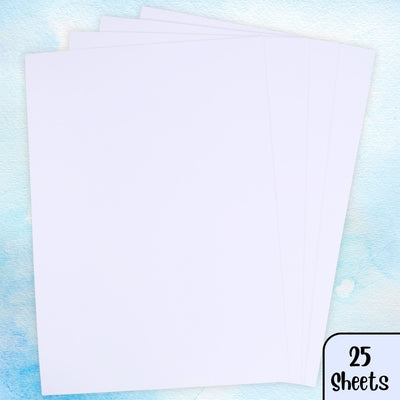 A4 Bright White Craft Card 180gsm 25 Sheets Pack