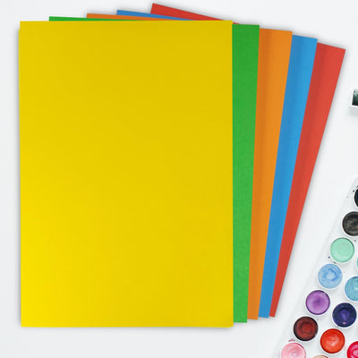 A4 Coloured Card Mix 50 Sheets 5 Colours 160gsm