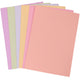A4 Pastel Coloured 160gsm Card Pack 6 Colours 50 Assorted Sheets.