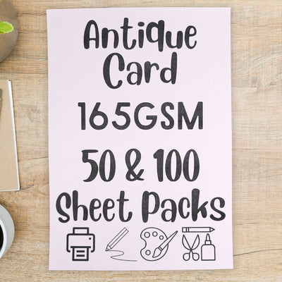 A4 Antique Card 165gsm Sheets for Drawing, Painting, Printing, Arts & Crafts.