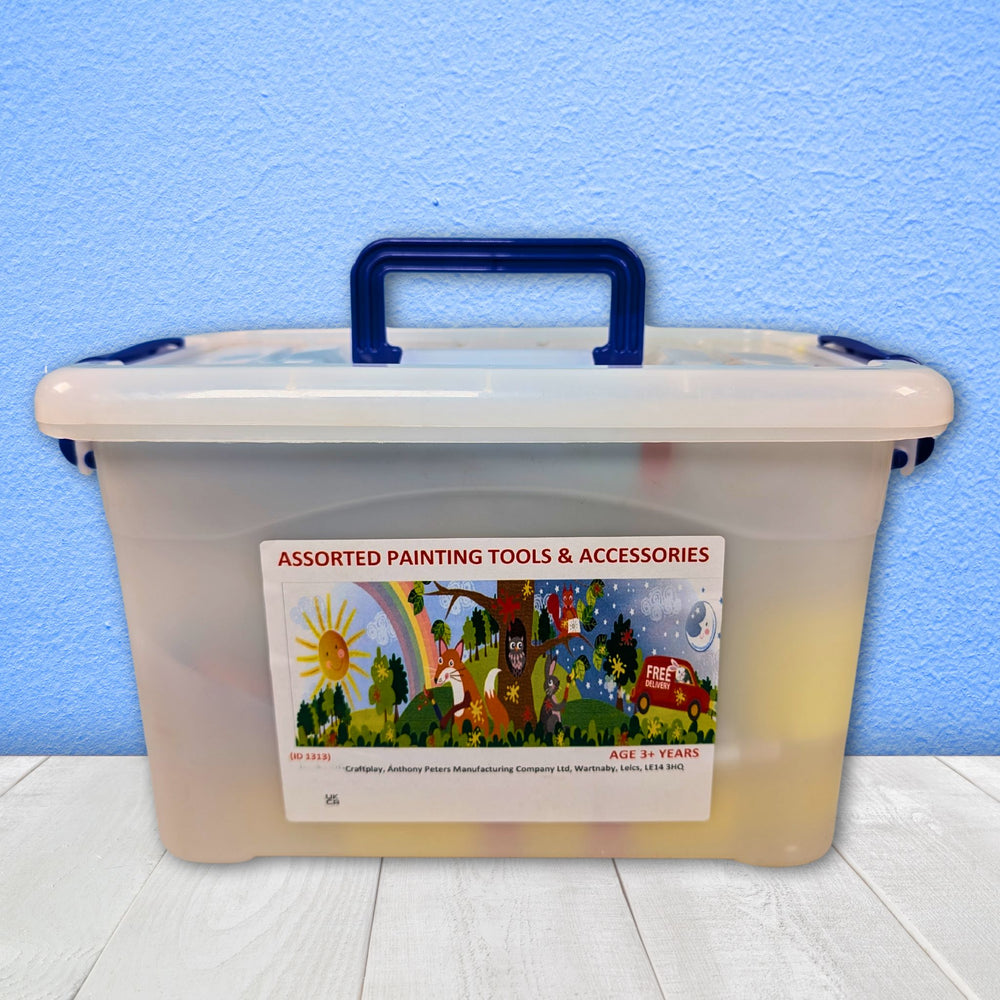Painting Tools & Accessories Kit in Storage Box for Arts and Craft Projects