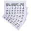 White Stitched Calendar Tabs Pads 2024