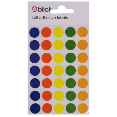 Round Circle Label Stickers 12mm Assorted Colours 140
