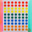 Round Circle Label Stickers 8mm Assorted Colours 350
