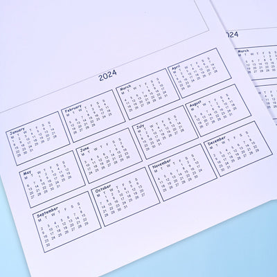 2024 A4 Calendar Blanks