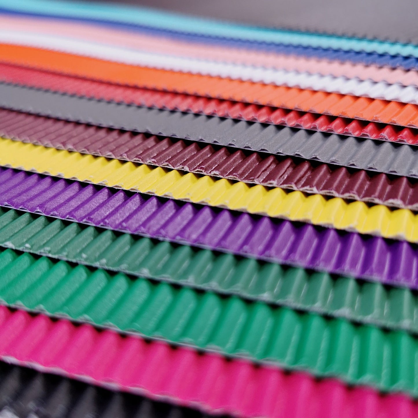 Large Corrugated Card Sheets 14 Assorted Coloured 70cm x 50cm Corrugated Sheets