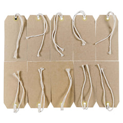 Large Tie-On Card Tags with String – Pack of 10