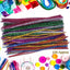 100 Tinsel Assorted Coloured Pipe Cleaners for craft - 30cm or 15cm Long Kids Craft Supplies