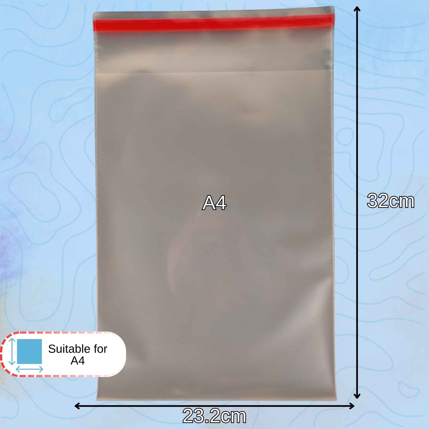 Clear Art Print Display Bags with Adhesive Seal – A4 & A5 Protective Sleeves