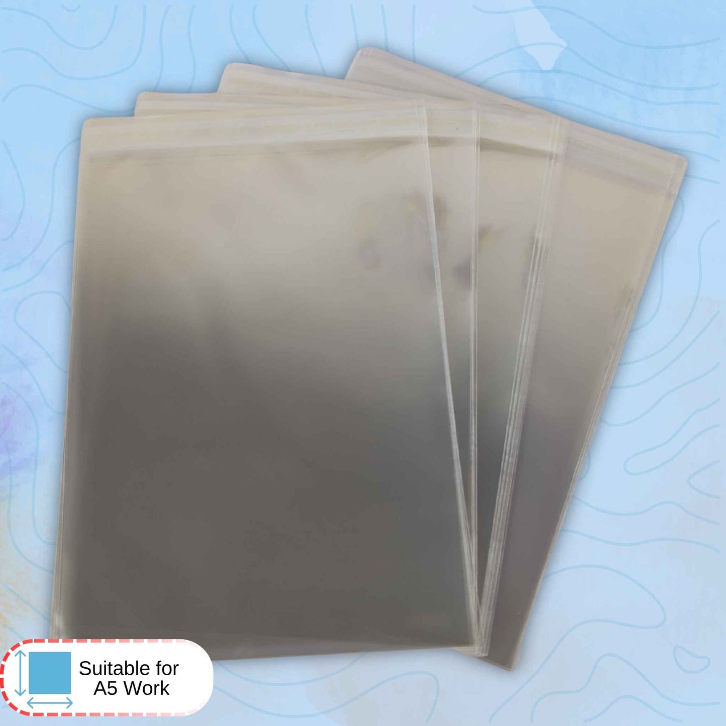 Clear Art Print Display Bags with Adhesive Seal – A4 & A5 Protective Sleeves
