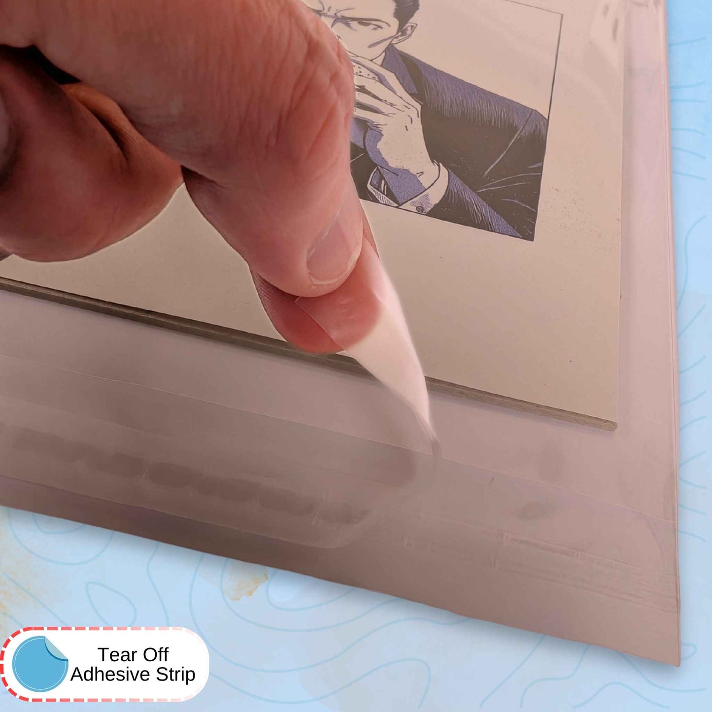 Clear Art Print Display Bags with Adhesive Seal – A4 & A5 Protective Sleeves