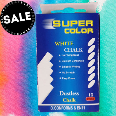 Dustless White Chalk Pack of 10 Sticks