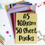 Smooth Craft Card 160gsm A5 50 Sheets Choose Colour