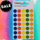 Round Circle Label Stickers 12mm Assorted Colours 140