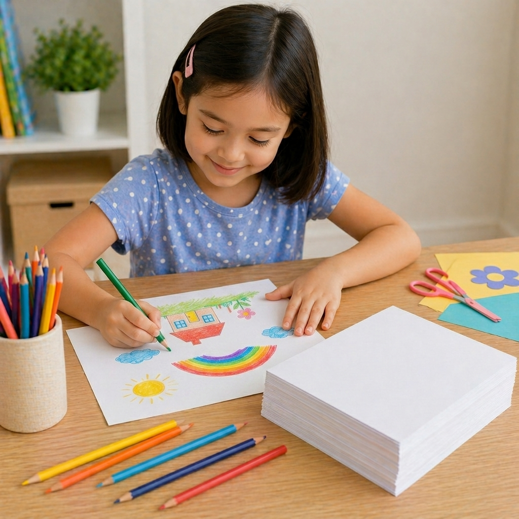 A4 Bright White Craft Card 180gsm 200 Sheets Pack