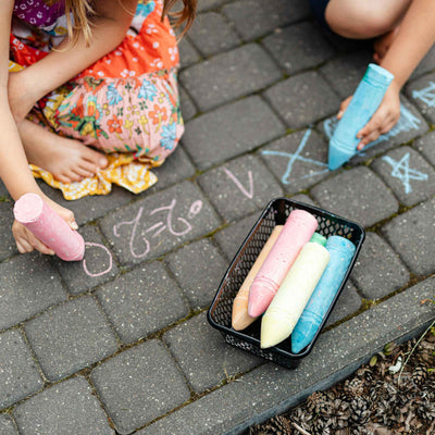 Super Giant Coloured Chalk 7 Extra Chunky Chalk Pencils