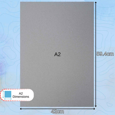 Greyboard A2 – 1500 Micron Heavyweight Sheets for Craft, Art, Backing & Model Making