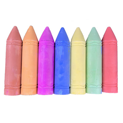 Super Giant Coloured Chalk 7 Extra Chunky Chalk Pencils